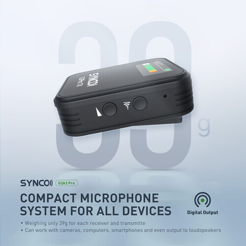 Synco G2(A1) Pro Kablosuz Yaka Mikrofonu