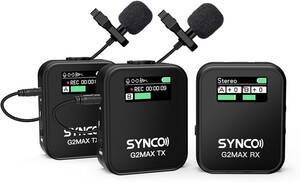 Synco - Synco G2(A2) Max 2 Kişilik Kablosuz Yaka Mikrofon