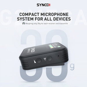 Synco G2(A2) Mega 2 Kişilik Kablosuz Yaka Mikrofon - Thumbnail