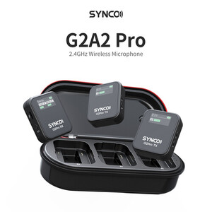 Synco G2(A2) Pro 2 Kişilik Kablosuz Yaka Mikrofon - Thumbnail