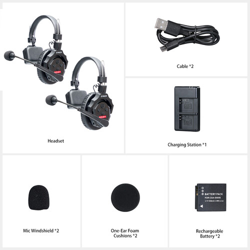 Synco X-Talk X2 Wireless Intercom Tek Kulaklı Kulaklık (2'li Set)