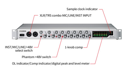 Tascam Series 8p Dyna 8 Kanal Mikrofon Preamp ve Analog Compressor