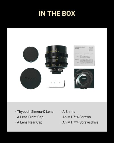 Thypoch Simera-C 21mm T1.5 Full Frame Cine Lens (Sony E)