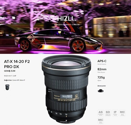 Tokina AT-X 14-20mm f/2 PRO DX Lens (Nikon F)