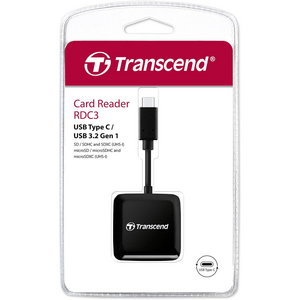 Transcend TS-RDC3 SD/MicroSD USB 3.2 Gen 1 Type-C Çoklu Kart Okuyucu - Thumbnail