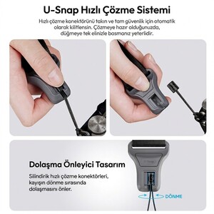 Ulanzi CSS1 U-Snap Kamera Omuz Askısı Midnight Blue Mavi - B196 - Thumbnail