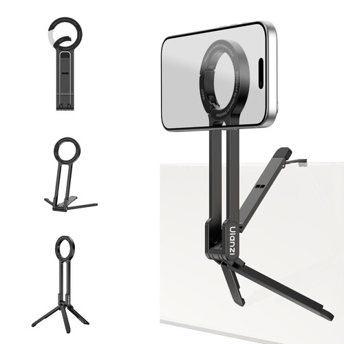 Ulanzi MA57 4 in 1 Manyetik Carabinerli Mini Telefon Tutucu Tripod Stand Siyah - S007