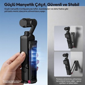 Ulanzi MA66 Manyetik Quick Release Tripod Pocket 3 ve 4 İçin - C110A - Thumbnail