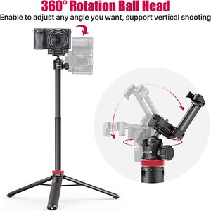 Ulanzi MT-44 Uzatılabilir Vlog Tripod Siyah - Thumbnail