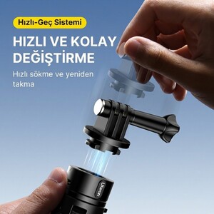 Ulanzi MT-74 Go-Quick II 52 cm Manyetik Aksiyon Kamera Tripodu Uzatma Çubuğu - T045GBB1 - Thumbnail