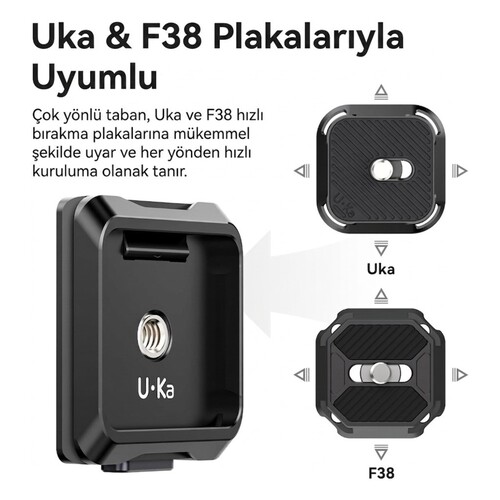 Ulanzi UKA03 Quick Release Base Plate Hızlı Bağlantı Tabanı Uka F38 Arca Uyumlu 4 Yönlü - C018