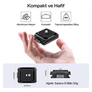 Ulanzi - Ulanzi UKA03 Quick Release Base Plate Hızlı Bağlantı Tabanı Uka F38 Arca Uyumlu 4 Yönlü - C018 (1)