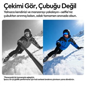 Ulanzi VL04 Aksiyon Kamera Uzatma Çubuğu Quick Release Selfie Stick - S026 - Thumbnail
