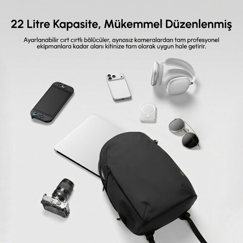 Ulanzi YY038 Urban Travel V2 22L Fotoğraf Makinesi Sırt Çantası Siyah - B222