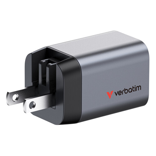 Verbatim 35W GaN Hızlı Şarj Cihazı 2 Portlu (1x USB-C PD 35W + 1x USB-A QC 3.0)