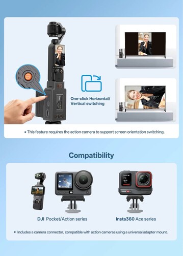 VRRIIS WL-087PRO DJI Osmo Pocket 3/4/4P Kablosuz Görüntü Aktarım Sistemi