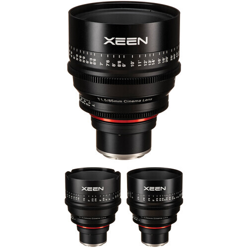 Xeen 24, 50, 85mm T1.5 Lens 3'lü Set