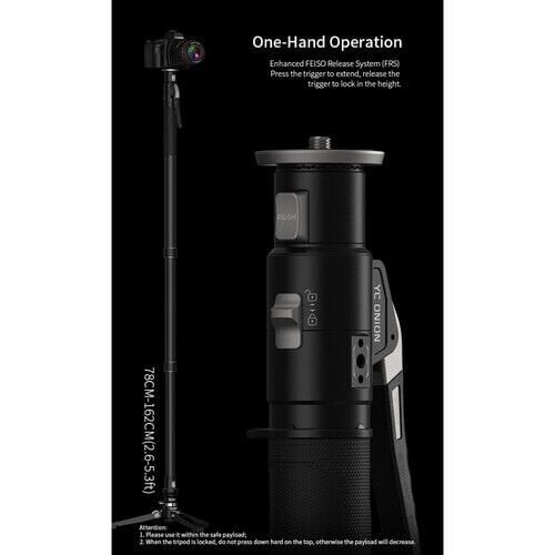 YC Onion Pineta Pro Karbon Fiber & FH60S Video Fluid Kafa Monopod Kit