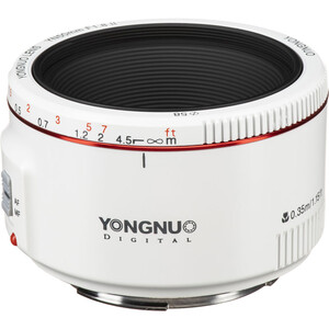 Yongnuo - Yongnuo 50mm f/1.8 II Canon EF Mount Uyumlu Otofokus Prime Lens - Beyaz