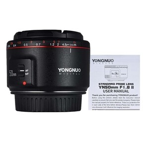 Yongnuo - Yongnuo 50mm f/1.8 II Canon EF Mount Uyumlu Otofokus Prime Lens - Siyah