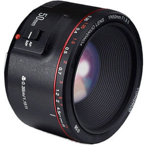 Yongnuo 50mm f/1.8 II Canon EF Mount Uyumlu Otofokus Prime Lens - Siyah - Thumbnail
