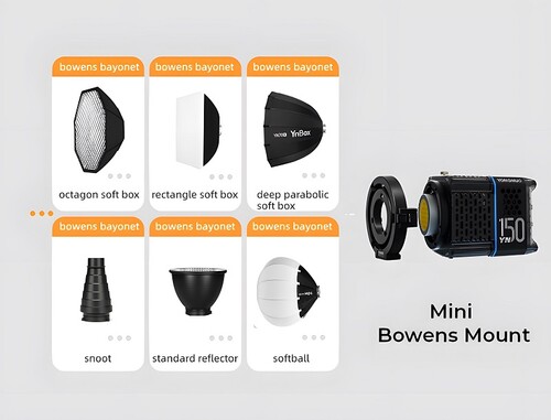 Yongnuo YN150 Bi-Color 150W COB LED Işık (Kit Versiyon)
