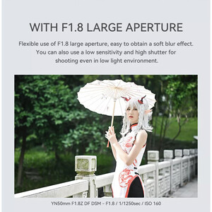 Yongnuo YN50mm f/1.8Z DF DSM Full Frame Nikon Z Mount Uyumlu Otofokus Prime Lens - Thumbnail