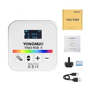 Yongnuo - Yongnuo YN60-RGB II Dahili Bataryalı Mobil LED Işık - Beyaz Kasa (1)