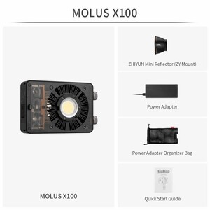 Zhiyun - Zhiyun MOLUS X100 Bi-Color Pocket COB Monolight / Standart Kit (1)