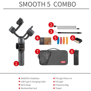 Zhiyun Smooth-5 Combo Telefon Gimbali - Thumbnail
